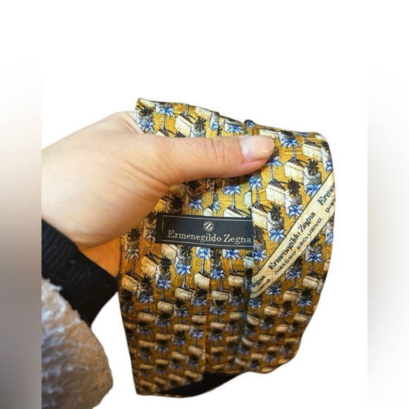 Ermenegildo Zegna Silk Palm Tree Tie - Picture 2 of 2